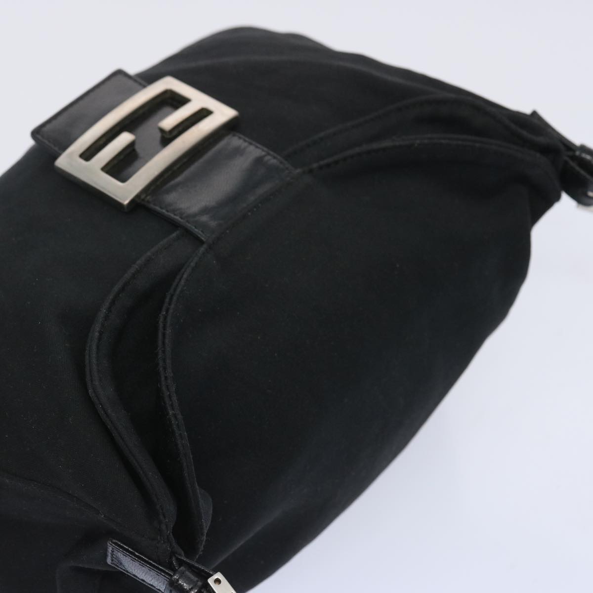 FENDI Mamma Baguette Shoulder Bag Nylon Blackep3241
