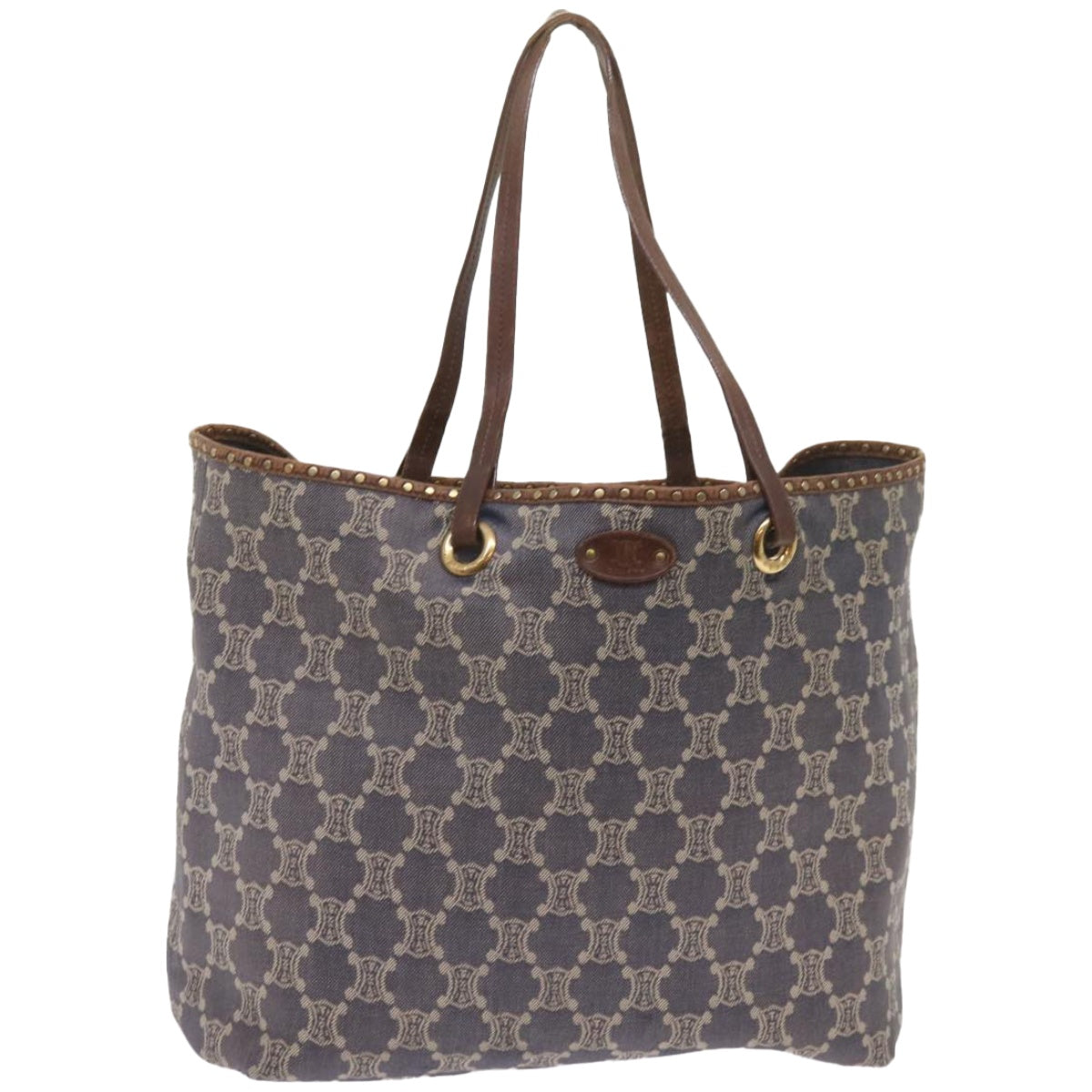 CELINE Paris Macadam Canvas Tote Bag Blue  ep3301