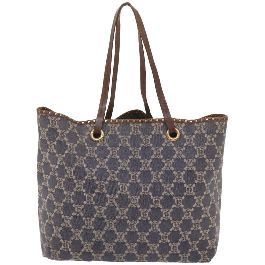 CELINE Paris Macadam Canvas Tote Bag Blue  ep3301