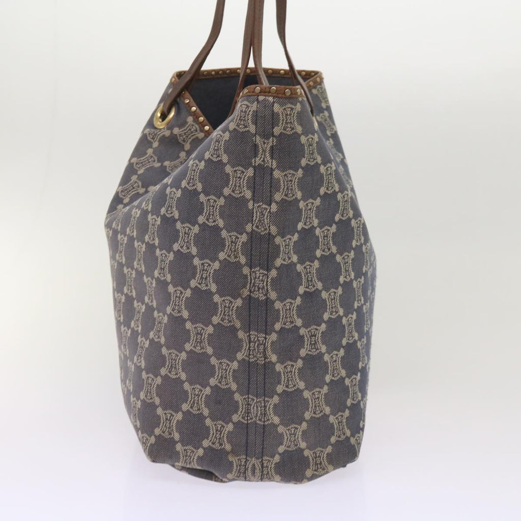 CELINE Paris Macadam Canvas Tote Bag Blue  ep3301