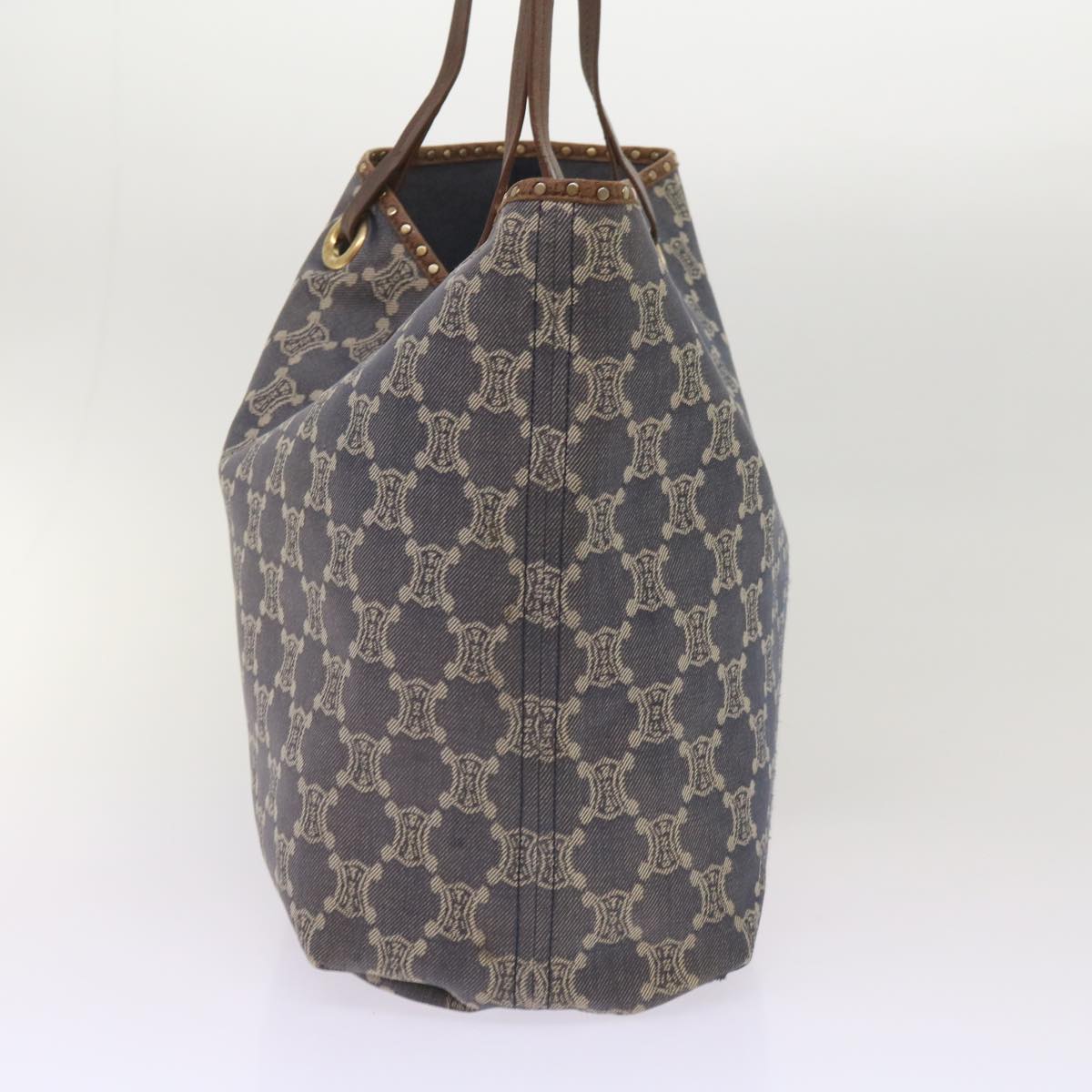 CELINE Paris Macadam Canvas Tote Bag Blue  ep3301