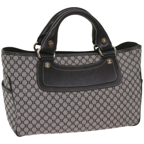 CELINE Macadam Canvas Hand Bag Gray  ep3314
