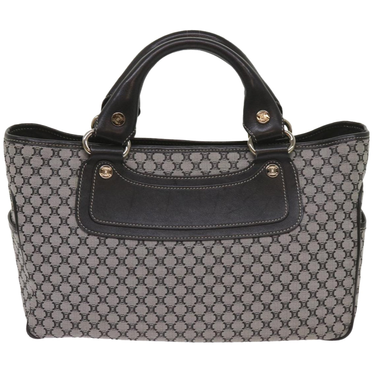 CELINE Macadam Canvas Hand Bag Gray  ep3314