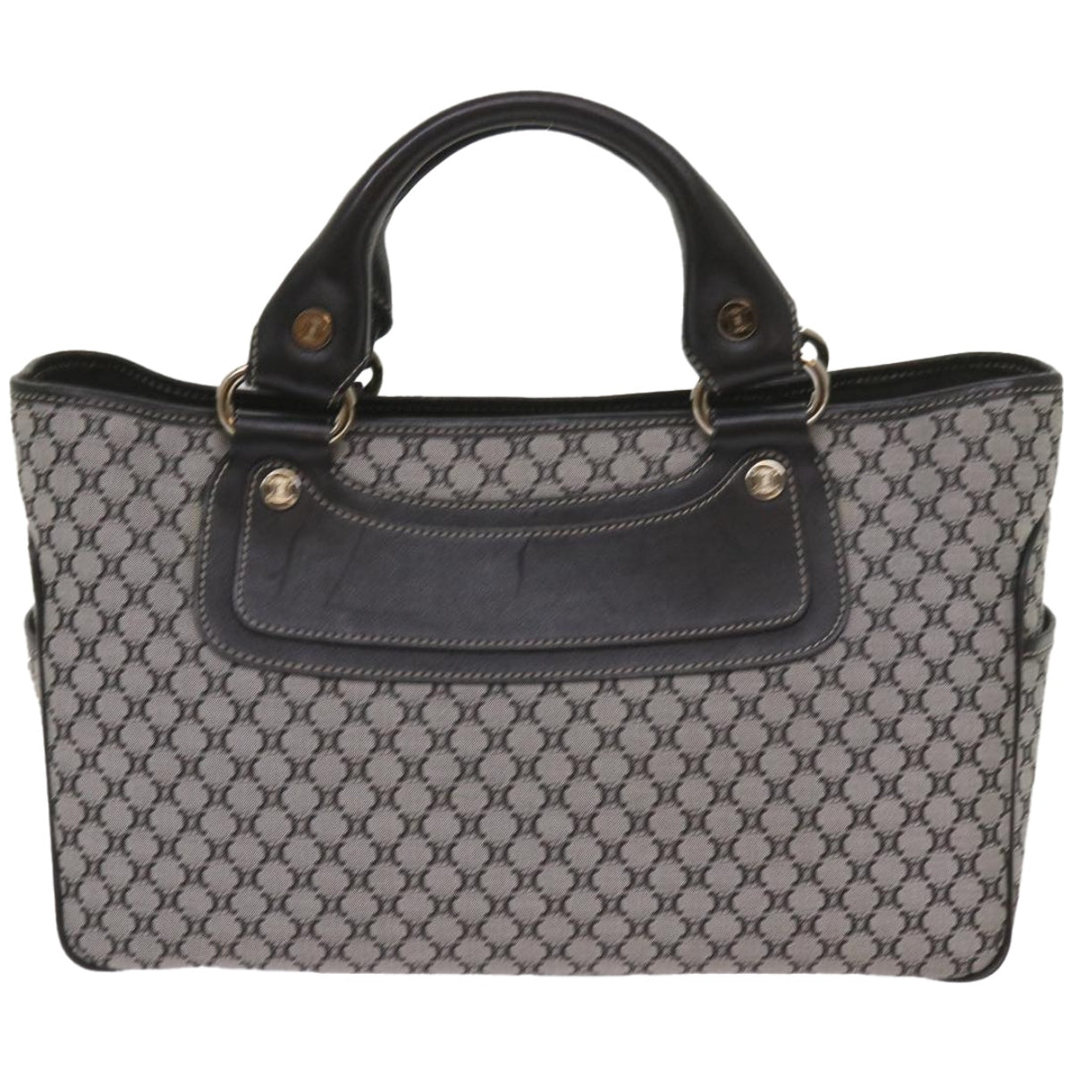 CELINE Macadam Canvas Hand Bag Gray  ep3314