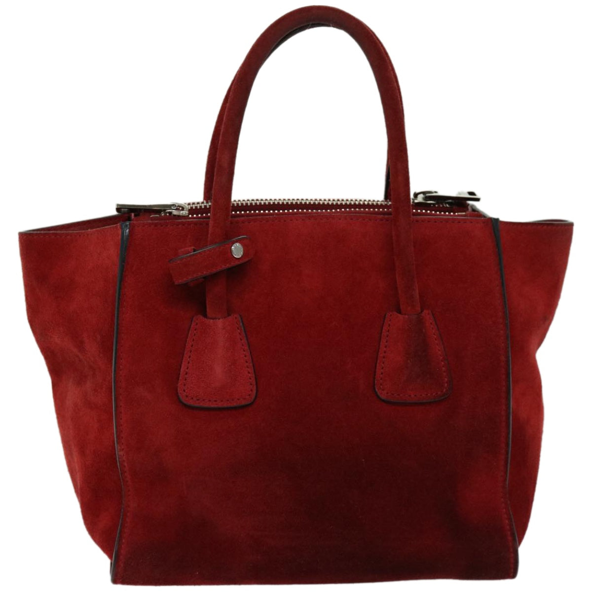 PRADA Hand Bag Suede 2way Red  ep3363