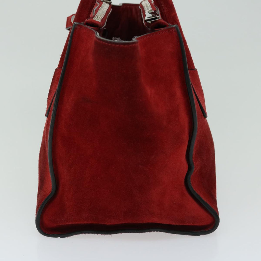 PRADA Hand Bag Suede 2way Red  ep3363