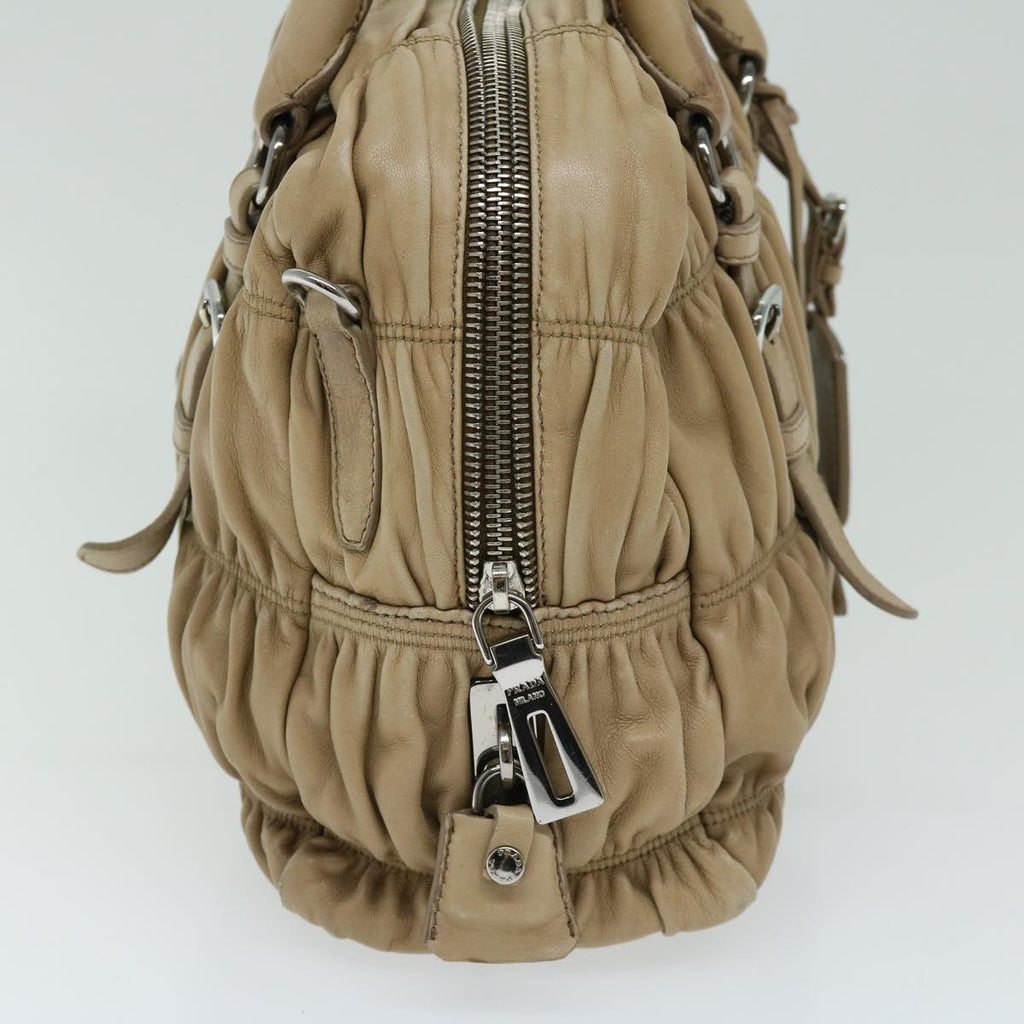 PRADA Hand Bag Leather 2way Beige  ep3375