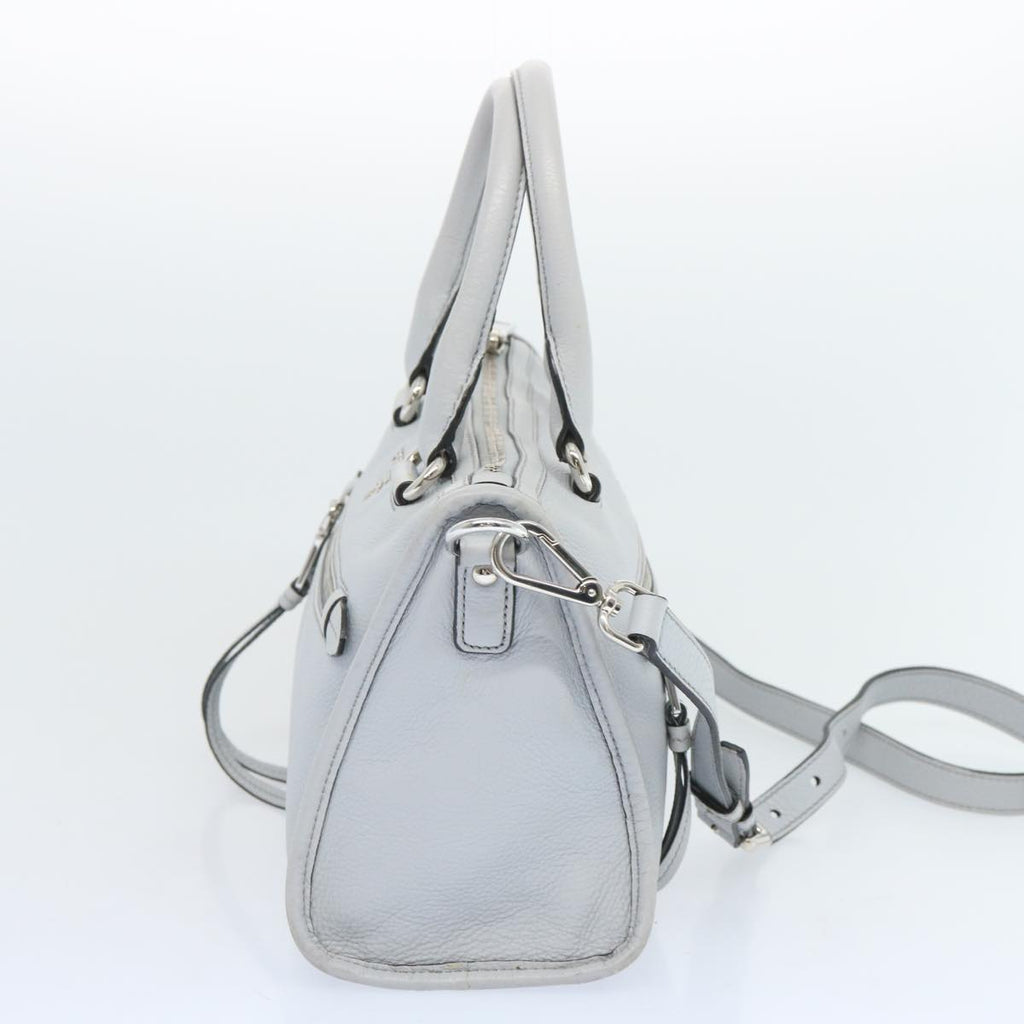 PRADA Hand Bag Leather 2way Gray  ep3471