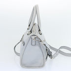 PRADA Hand Bag Leather 2way Gray  ep3471
