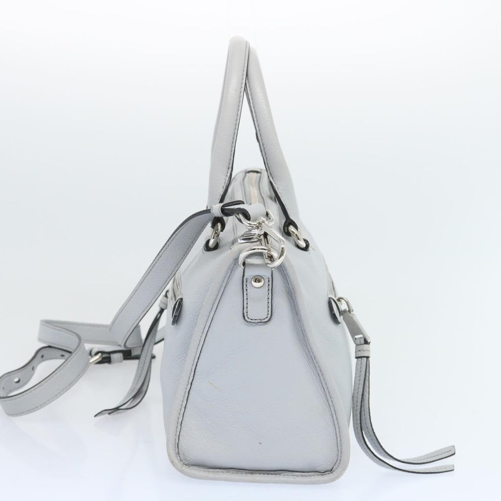 PRADA Hand Bag Leather 2way Gray  ep3471