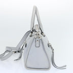 PRADA Hand Bag Leather 2way Gray  ep3471