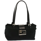 FENDI Mamma Baguette Shoulder Bag Nylon Blackep3486