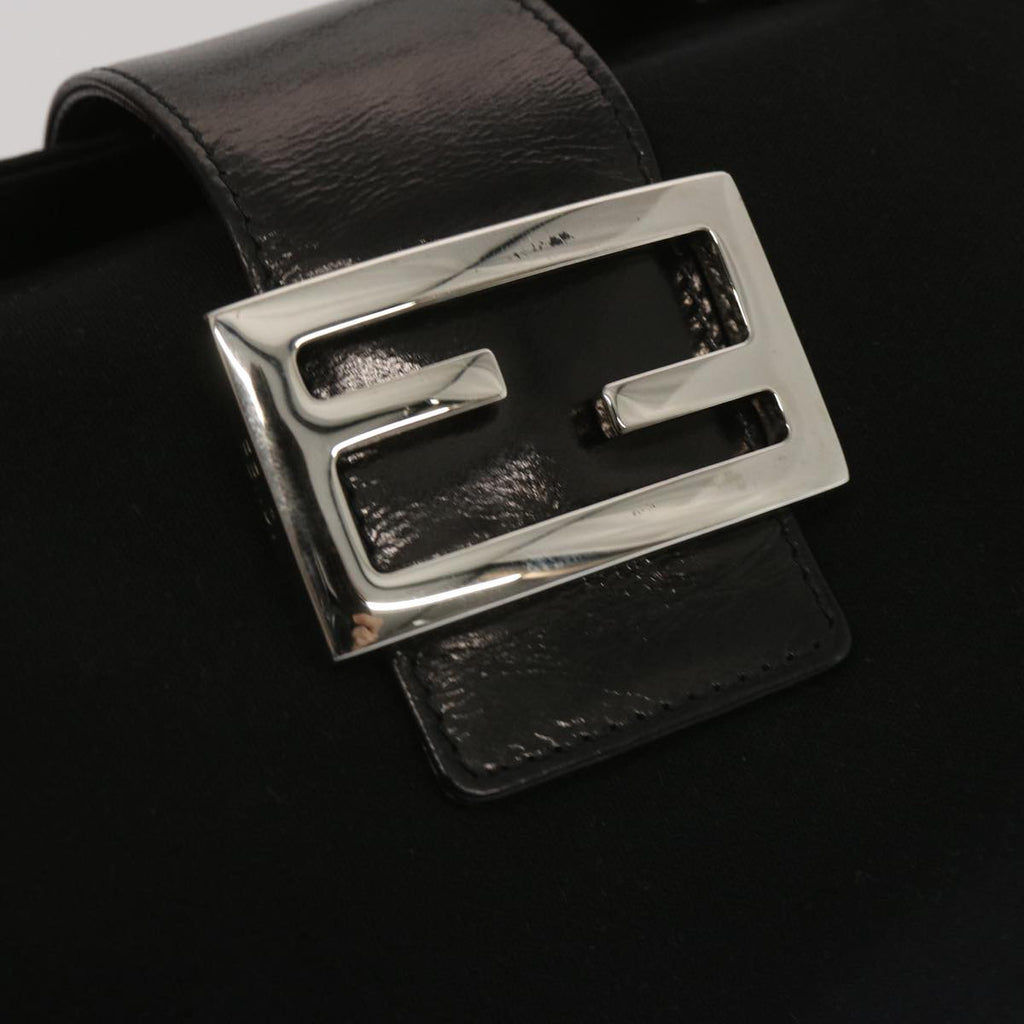 FENDI Mamma Baguette Shoulder Bag Nylon Blackep3486