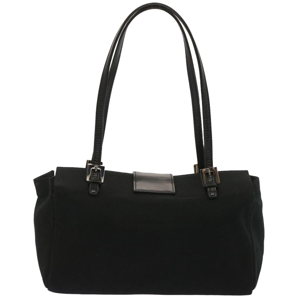 FENDI Mamma Baguette Shoulder Bag Nylon Blackep3486