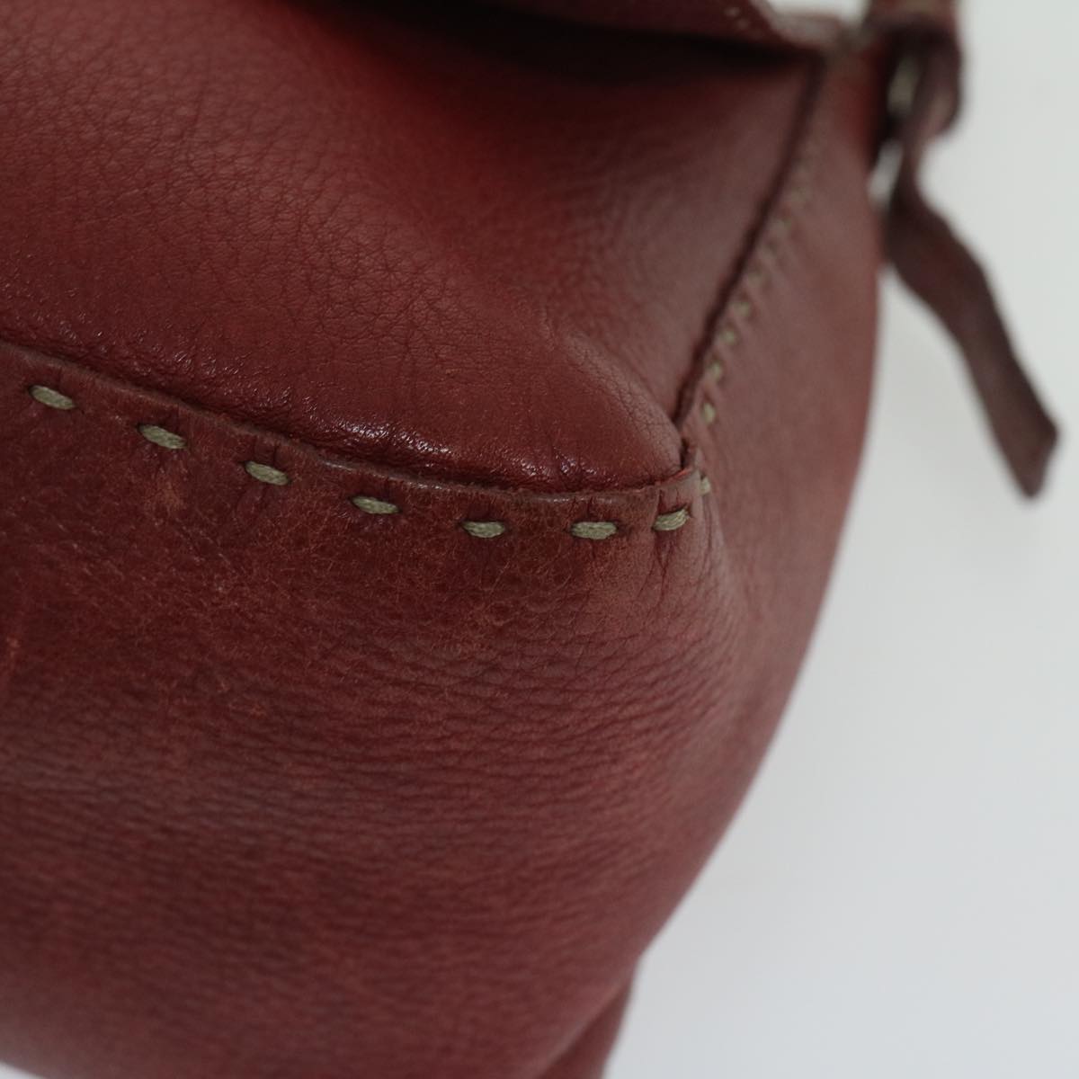 FENDI Mamma Baguette Shoulder Bag Leather Redep3505