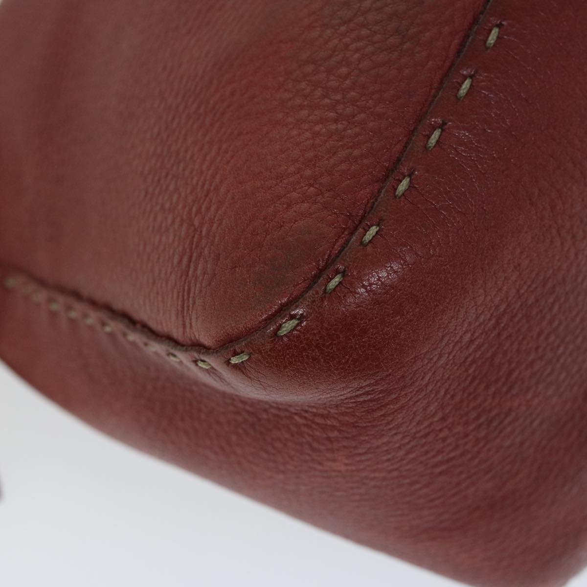 FENDI Mamma Baguette Shoulder Bag Leather Redep3505