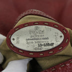 FENDI Mamma Baguette Shoulder Bag Leather Redep3505