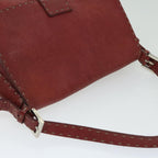 FENDI Mamma Baguette Shoulder Bag Leather Redep3505