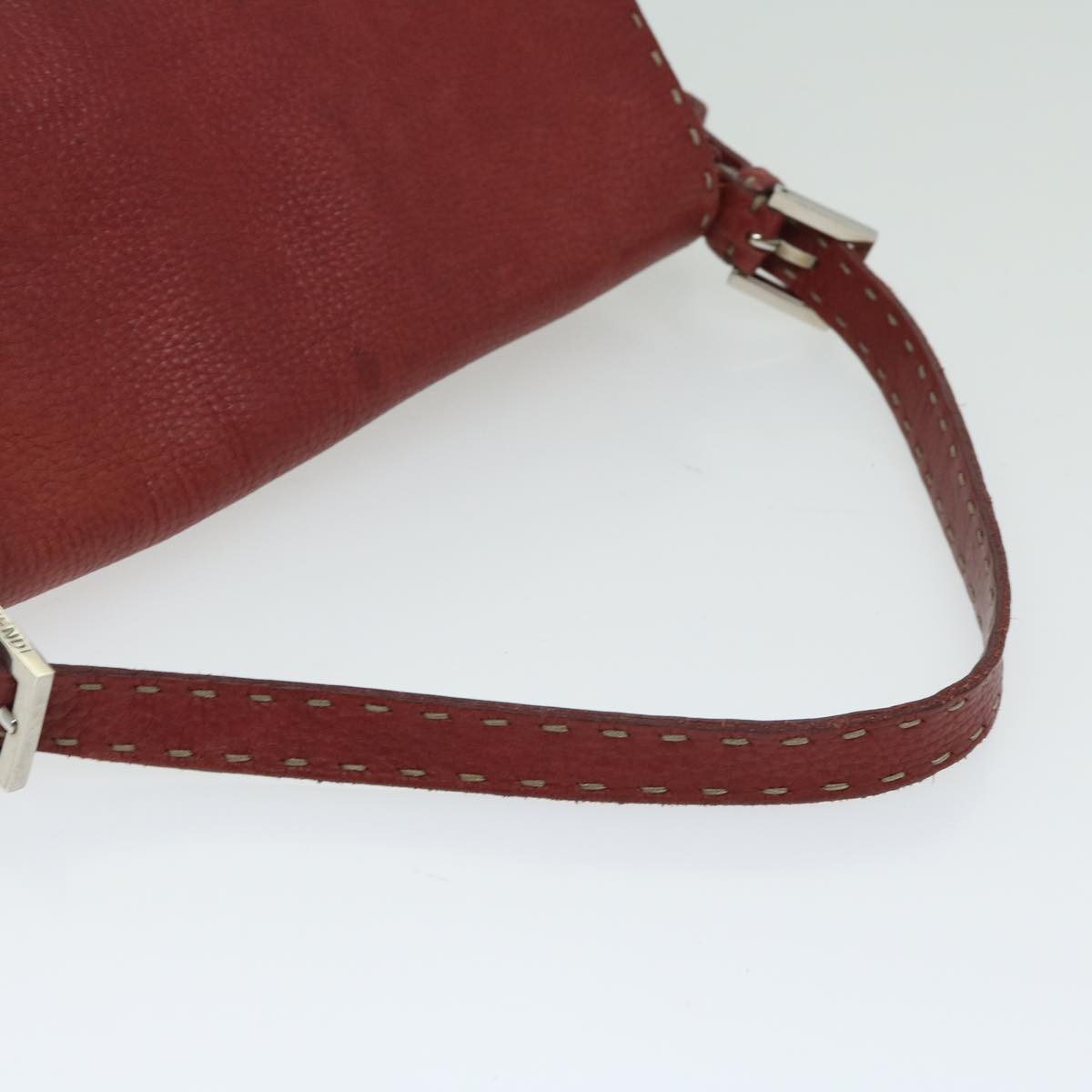FENDI Mamma Baguette Shoulder Bag Leather Redep3505
