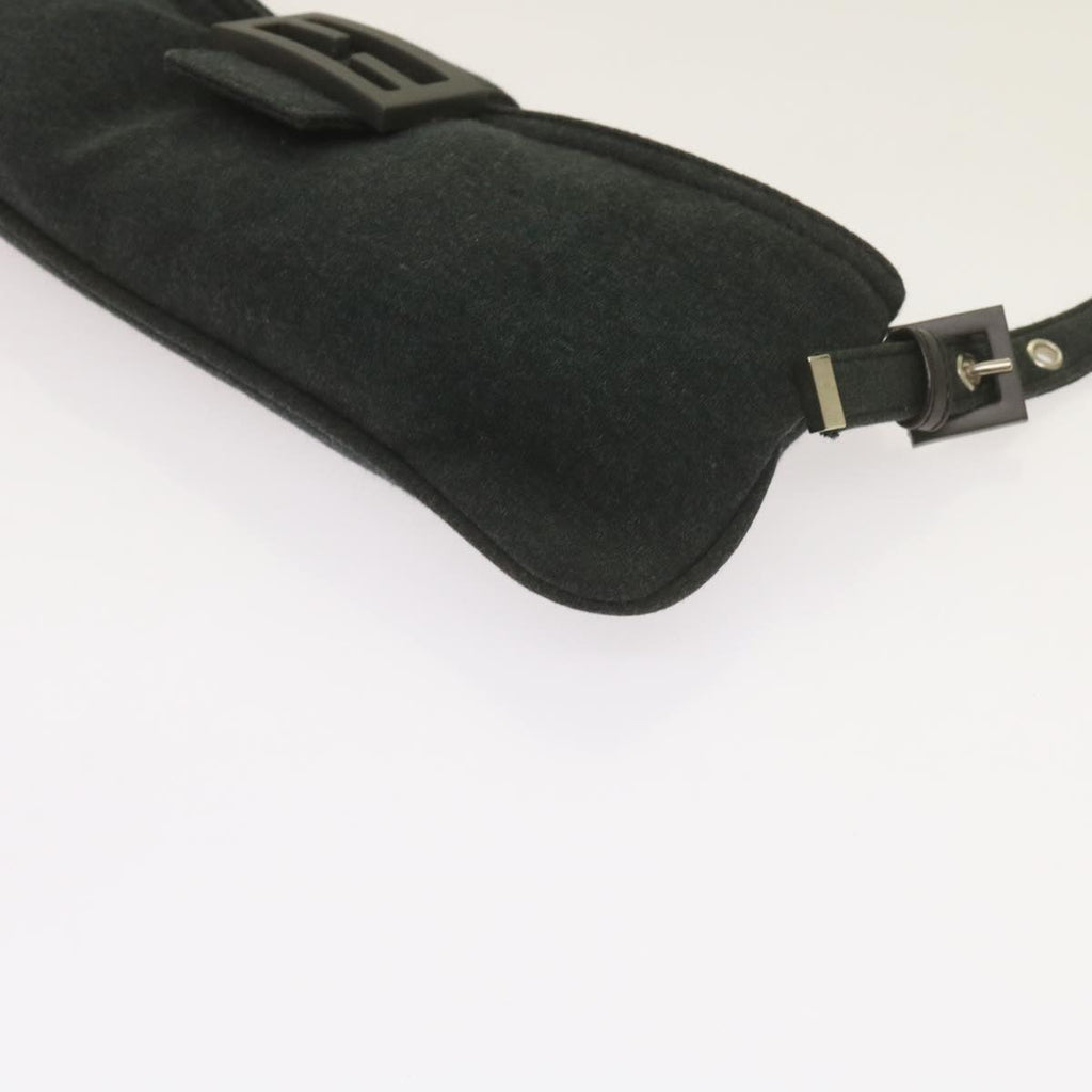 FENDI Mamma Baguette Shoulder Bag Cotton Gray 2354 26685 008ep3514
