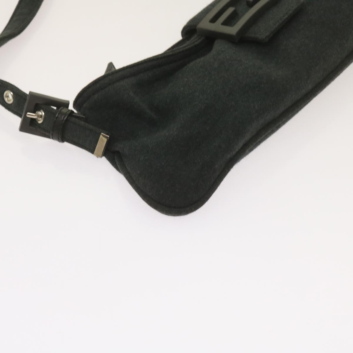 FENDI Mamma Baguette Shoulder Bag Cotton Gray 2354 26685 008ep3514