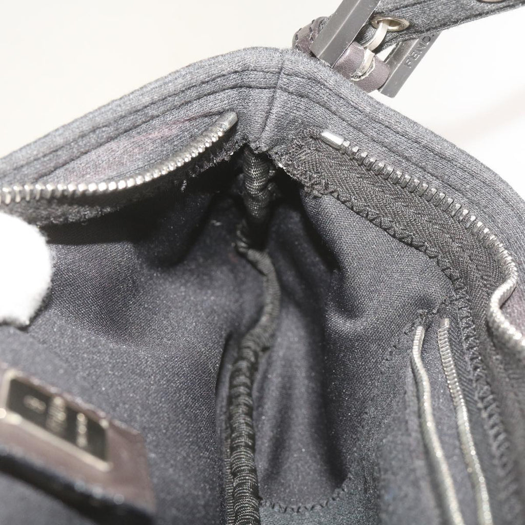 FENDI Mamma Baguette Shoulder Bag Cotton Gray 2354 26685 008ep3514