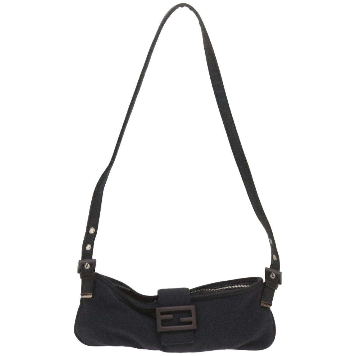 FENDI Mamma Baguette Shoulder Bag Cotton Gray 2354 26685 008ep3514