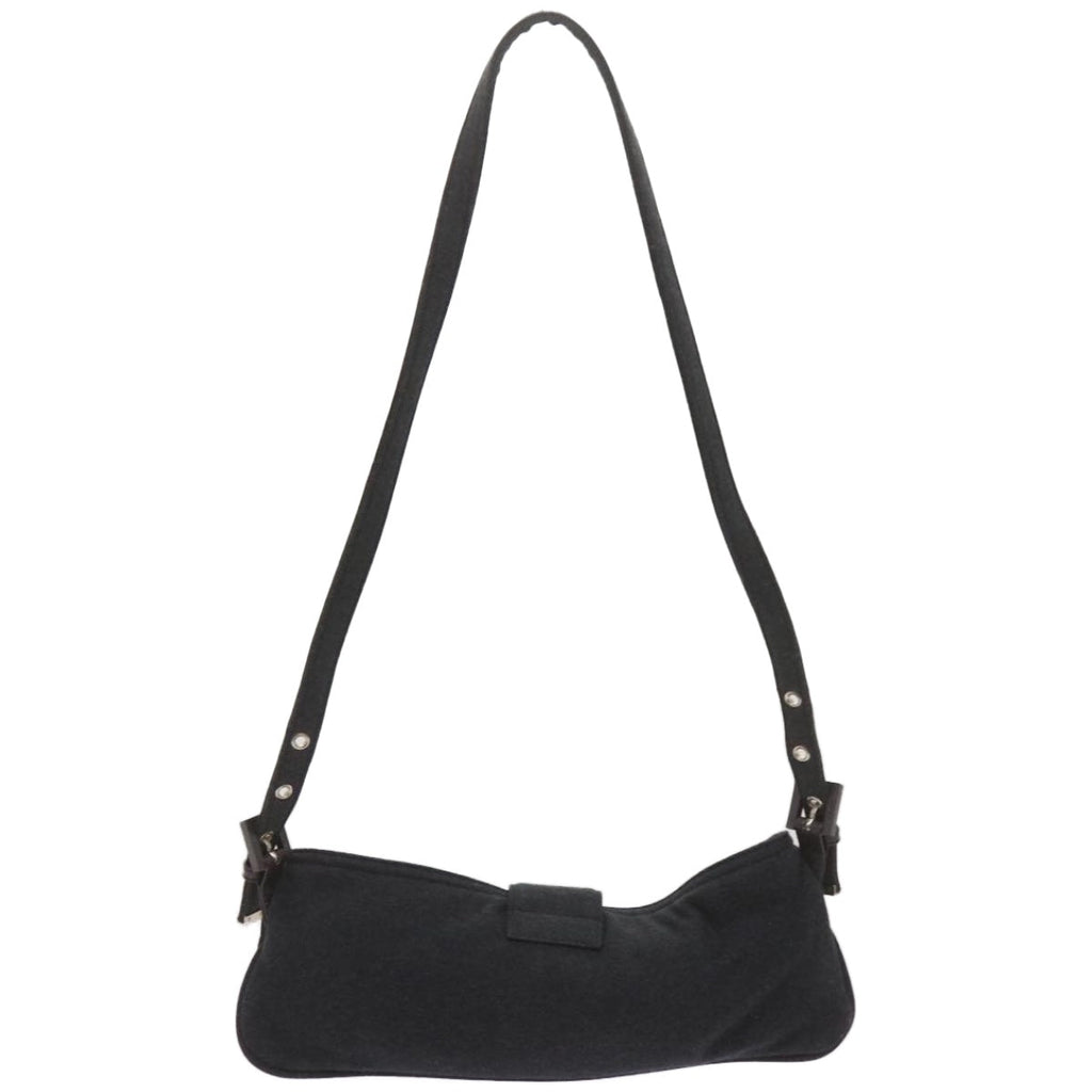 FENDI Mamma Baguette Shoulder Bag Cotton Gray 2354 26685 008ep3514
