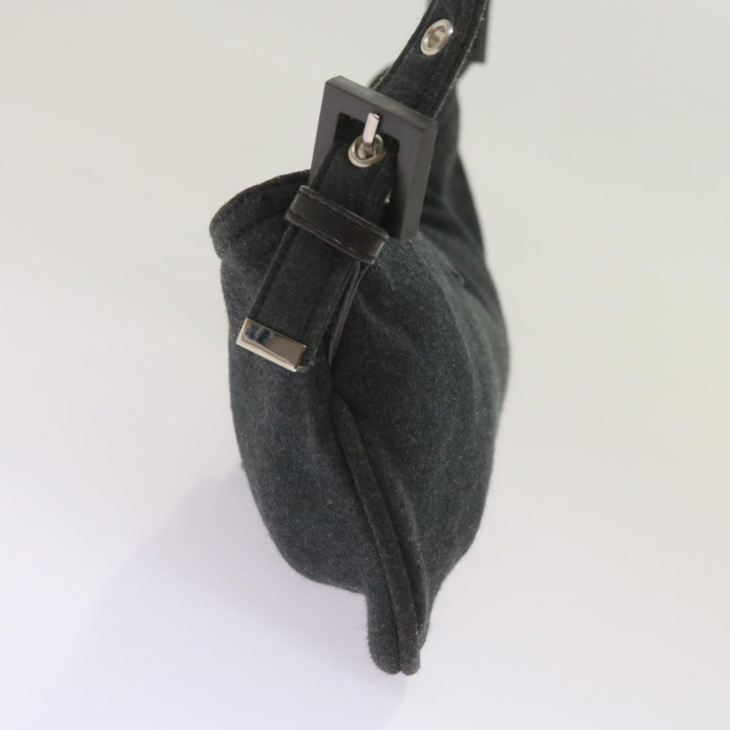 FENDI Mamma Baguette Shoulder Bag Cotton Gray 2354 26685 008ep3514