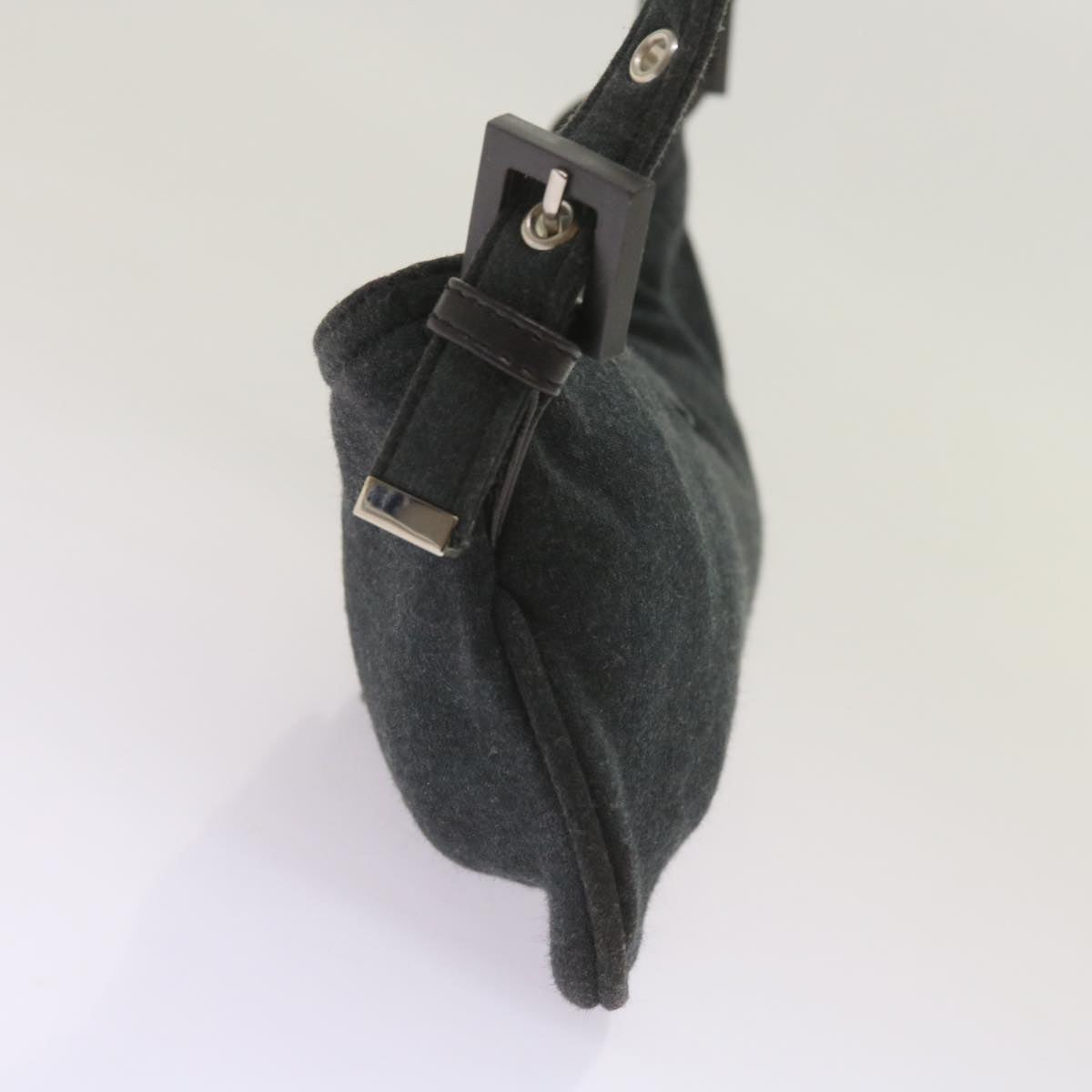 FENDI Mamma Baguette Shoulder Bag Cotton Gray 2354 26685 008ep3514