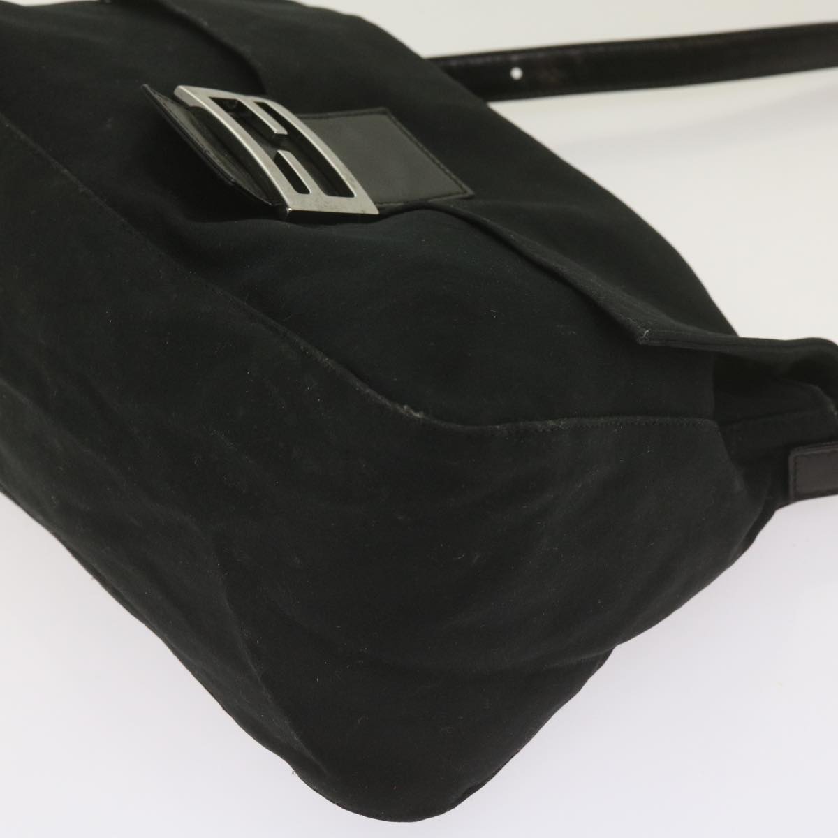 FENDI Mamma Baguette Shoulder Bag Nylon Black 2321 26325 079ep3515