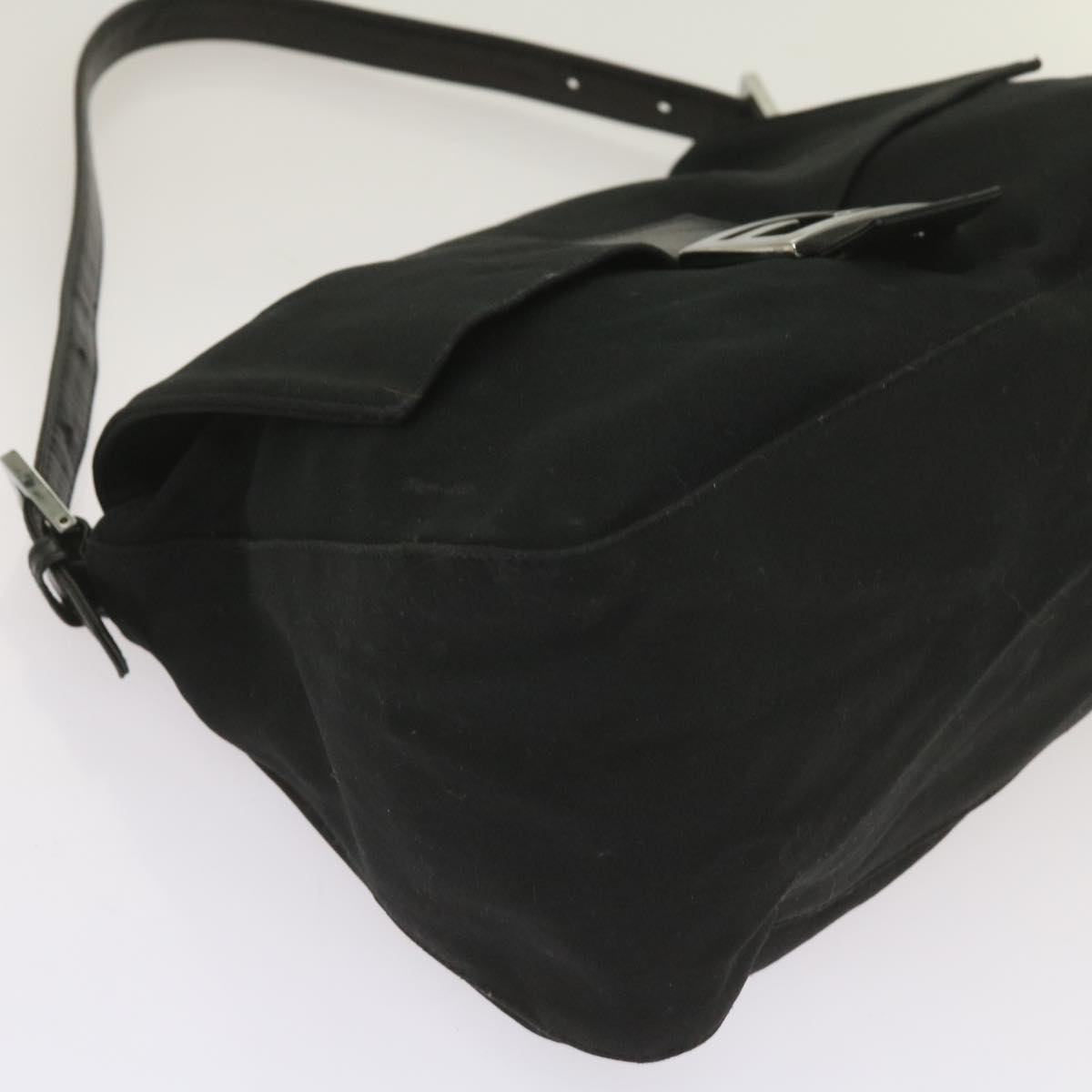 FENDI Mamma Baguette Shoulder Bag Nylon Black 2321 26325 079ep3515