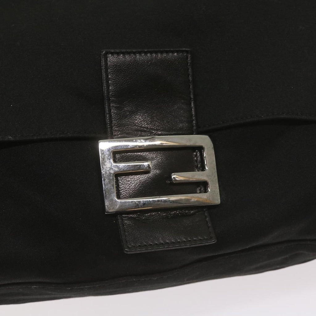 FENDI Mamma Baguette Shoulder Bag Nylon Black 2321 26325 079ep3515