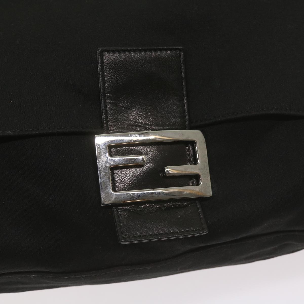 FENDI Mamma Baguette Shoulder Bag Nylon Black 2321 26325 079ep3515
