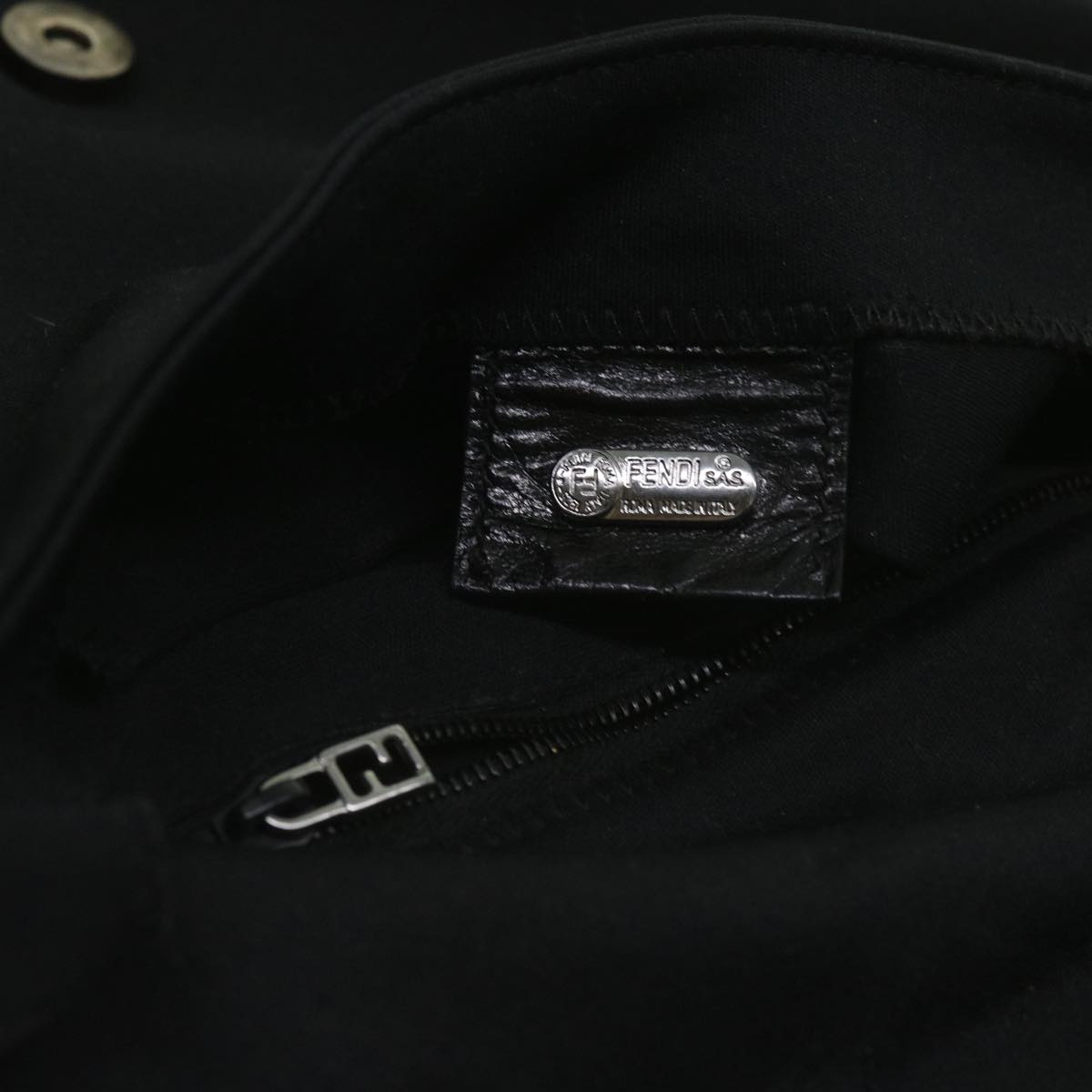 FENDI Mamma Baguette Shoulder Bag Nylon Black 2321 26325 079ep3515