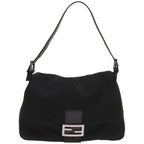 FENDI Mamma Baguette Shoulder Bag Nylon Black 2321 26325 079ep3515