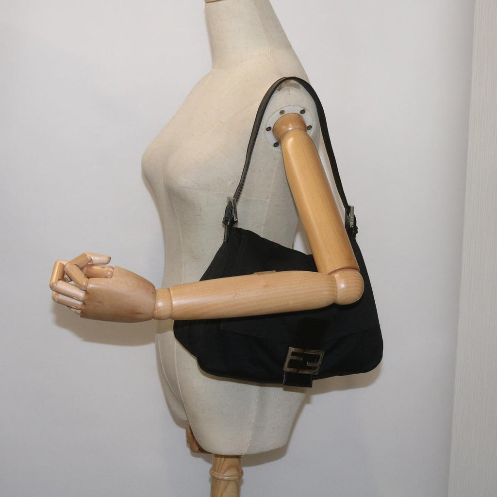 FENDI Mamma Baguette Shoulder Bag Nylon Black 2321 26325 079ep3515