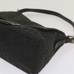 FENDI Zucchino Canvas Mamma Baguette Shoulder Bag Blackep3527