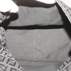 FENDI Zucchino Canvas Mamma Baguette Shoulder Bag Blackep3527