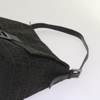 FENDI Zucchino Canvas Mamma Baguette Shoulder Bag Blackep3527