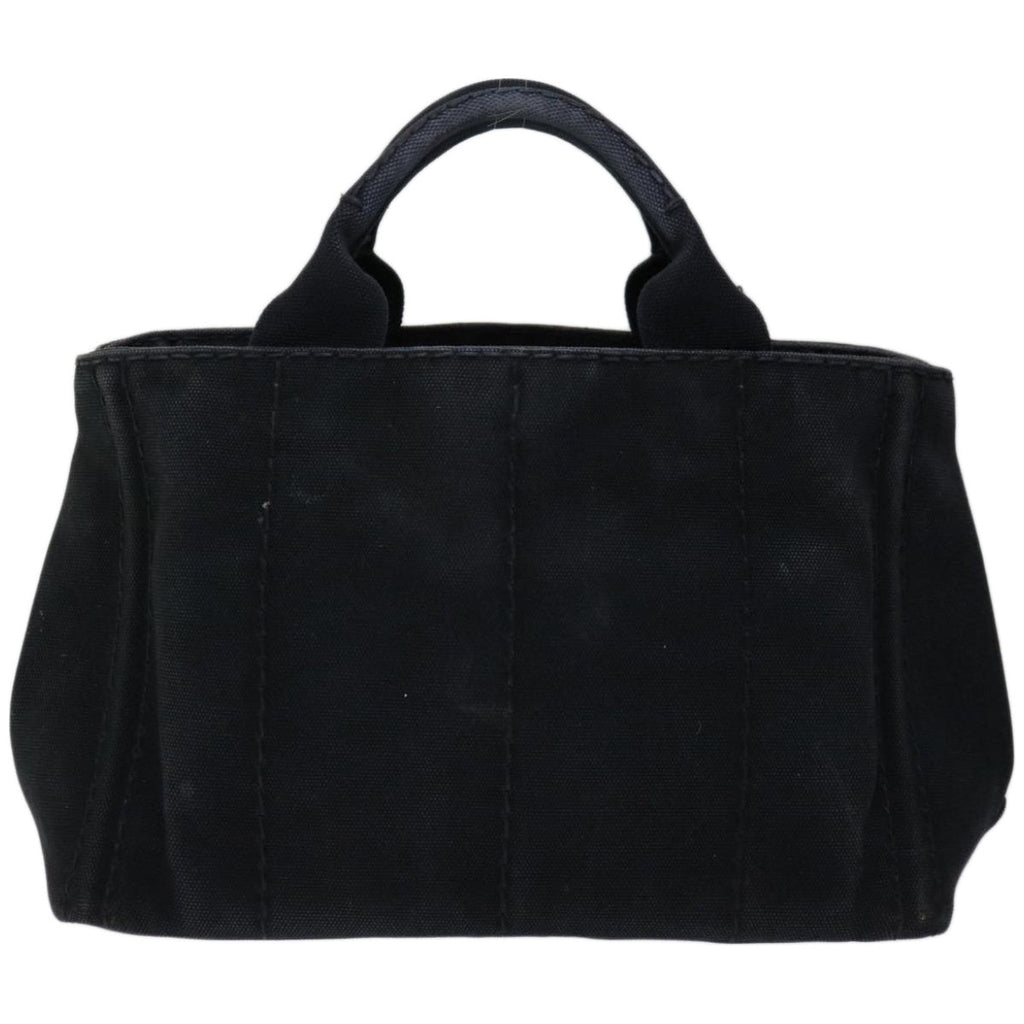PRADA Canapa PM Hand Bag Canvas Black  ep3535