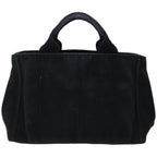 PRADA Canapa PM Hand Bag Canvas Black  ep3535