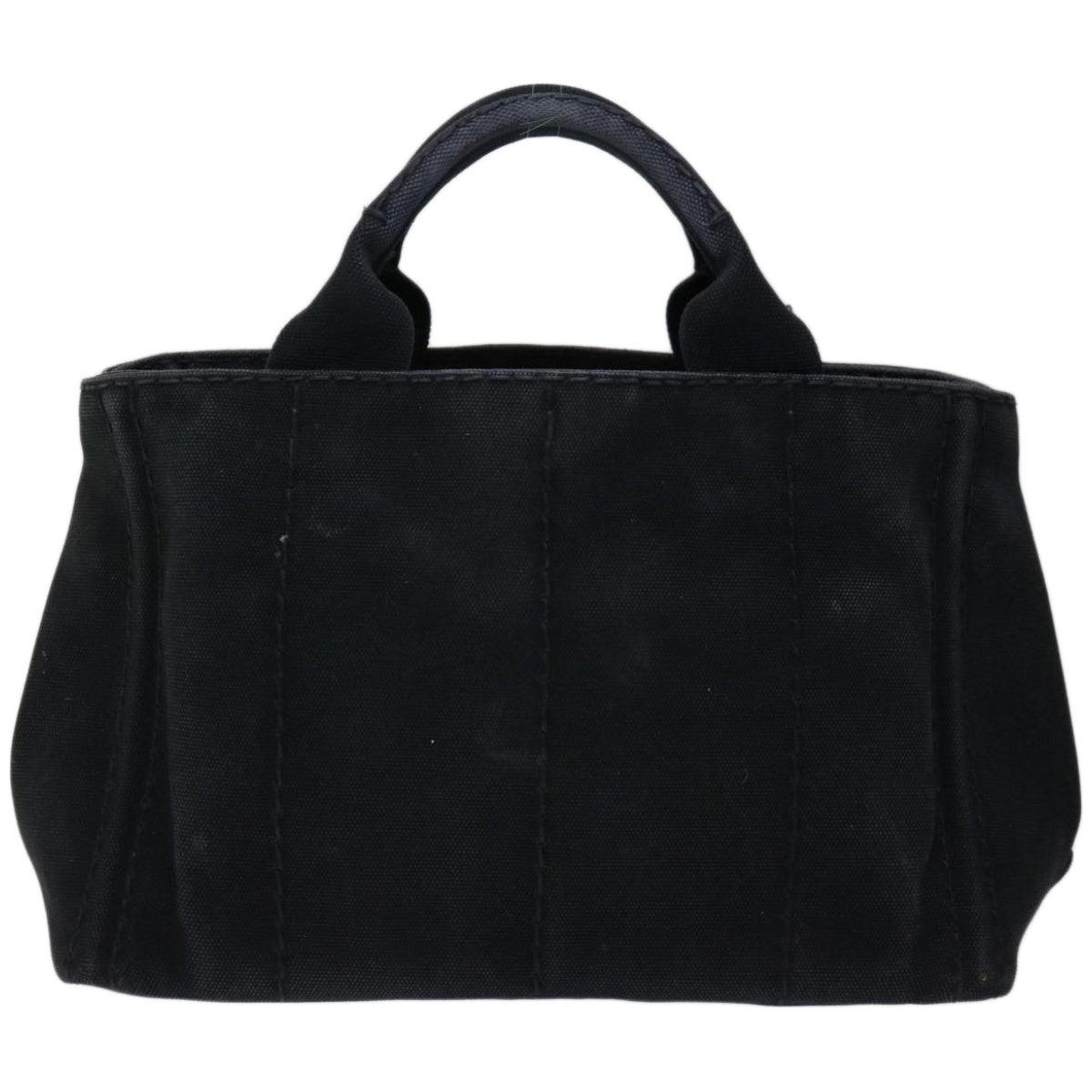 PRADA Canapa PM Hand Bag Canvas Black  ep3535