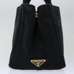 PRADA Canapa PM Hand Bag Canvas Black  ep3535