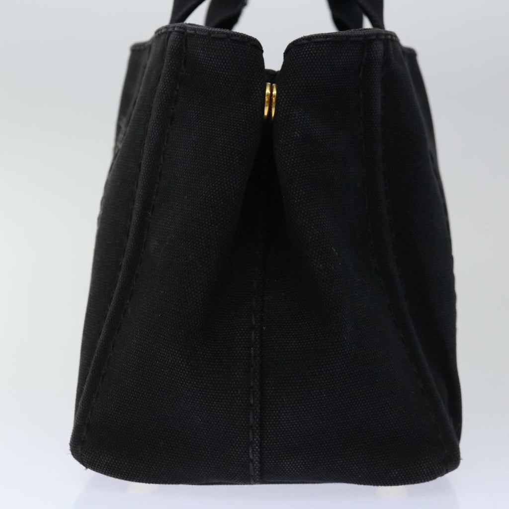 PRADA Canapa PM Hand Bag Canvas Black  ep3535