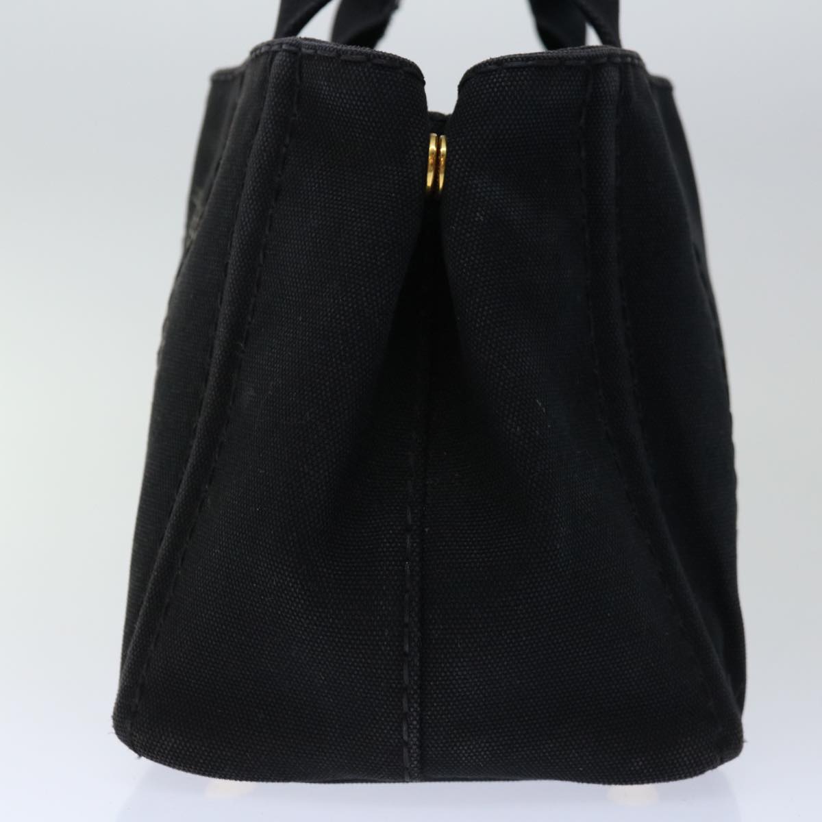 PRADA Canapa PM Hand Bag Canvas Black  ep3535