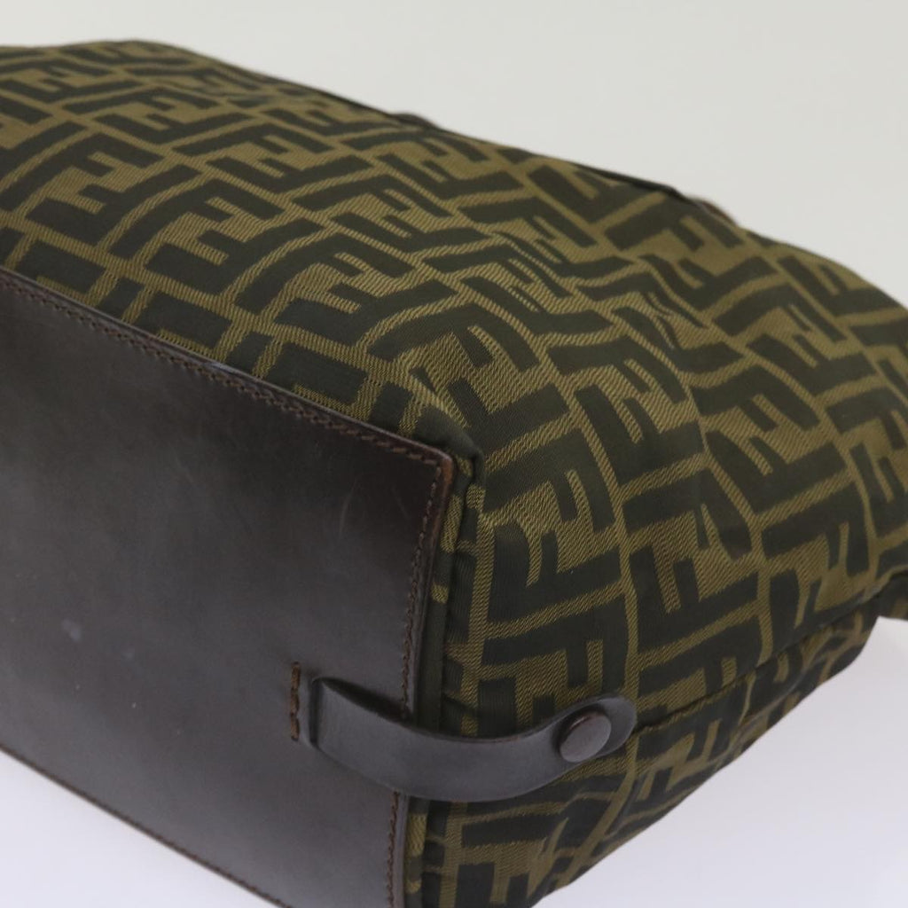FENDI Zucca Canvas Hand Bag Black Brownep3561