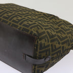 FENDI Zucca Canvas Hand Bag Black Brownep3561