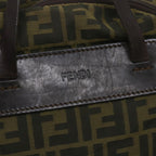 FENDI Zucca Canvas Hand Bag Black Brownep3561