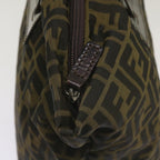 FENDI Zucca Canvas Hand Bag Black Brownep3561